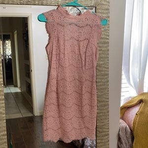 Pink lace dress